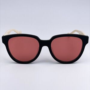 SALE! NEW Gucci GG0960SA 004 Black White Orange Wayfarer Women Sunglasses